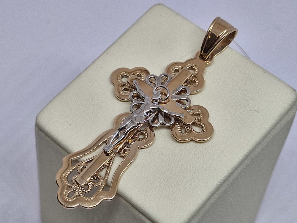 ПОДВЕСКА КРЕСТ без камня (Au 585)