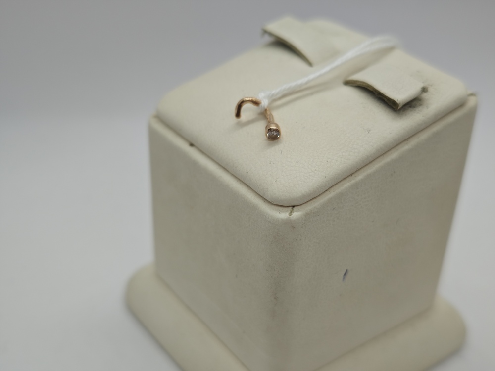 ПИРСИНГ В НОС с камнем (Au 585)