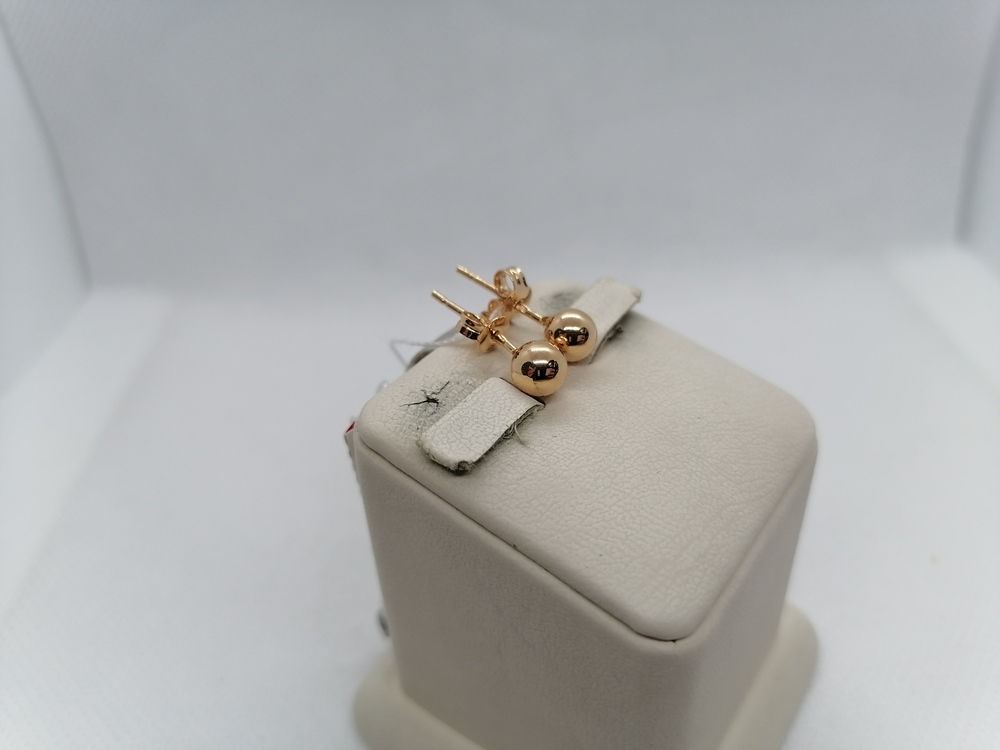 СЕРЬГИ ПУСЕТЫ без камня (Au 585)