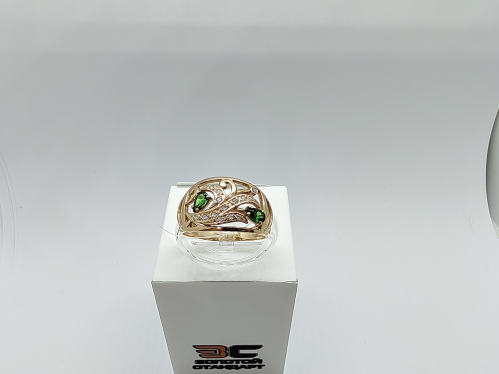 102633 КОЛЬЦО С КАМНЯМИ (Au 585)