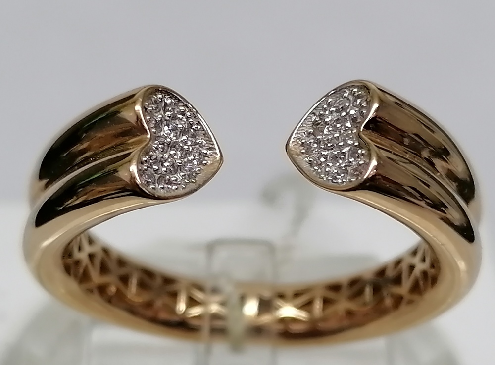 КОЛЬЦО С КАМНЯМИ (Au 585)