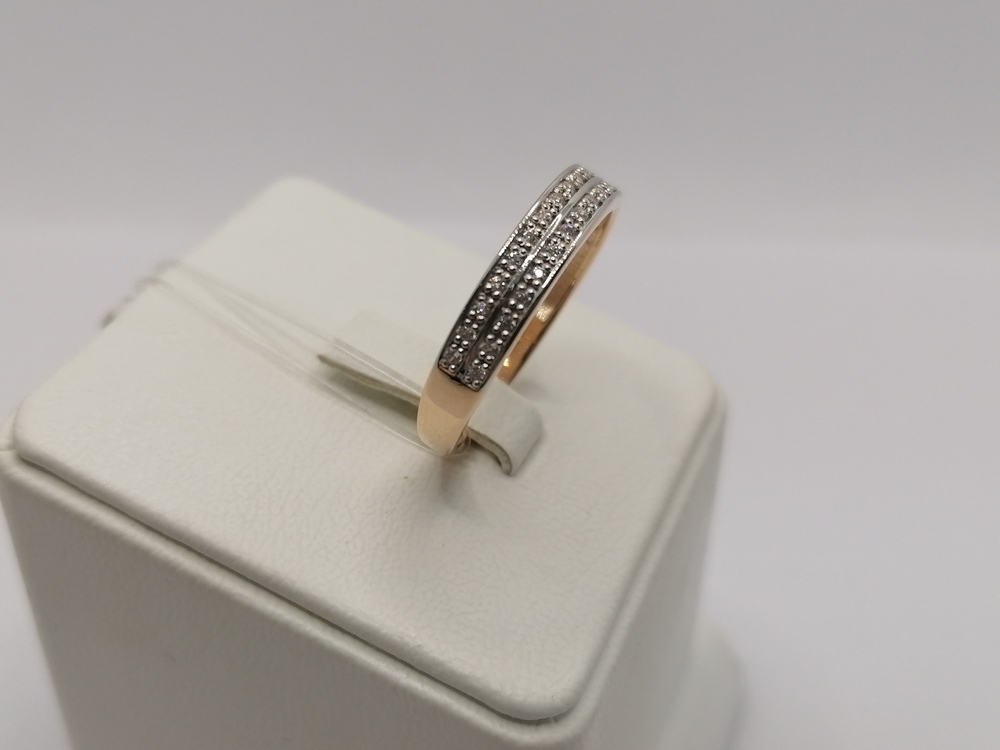 КОЛЬЦО С КАМНЯМИ (Au 585)