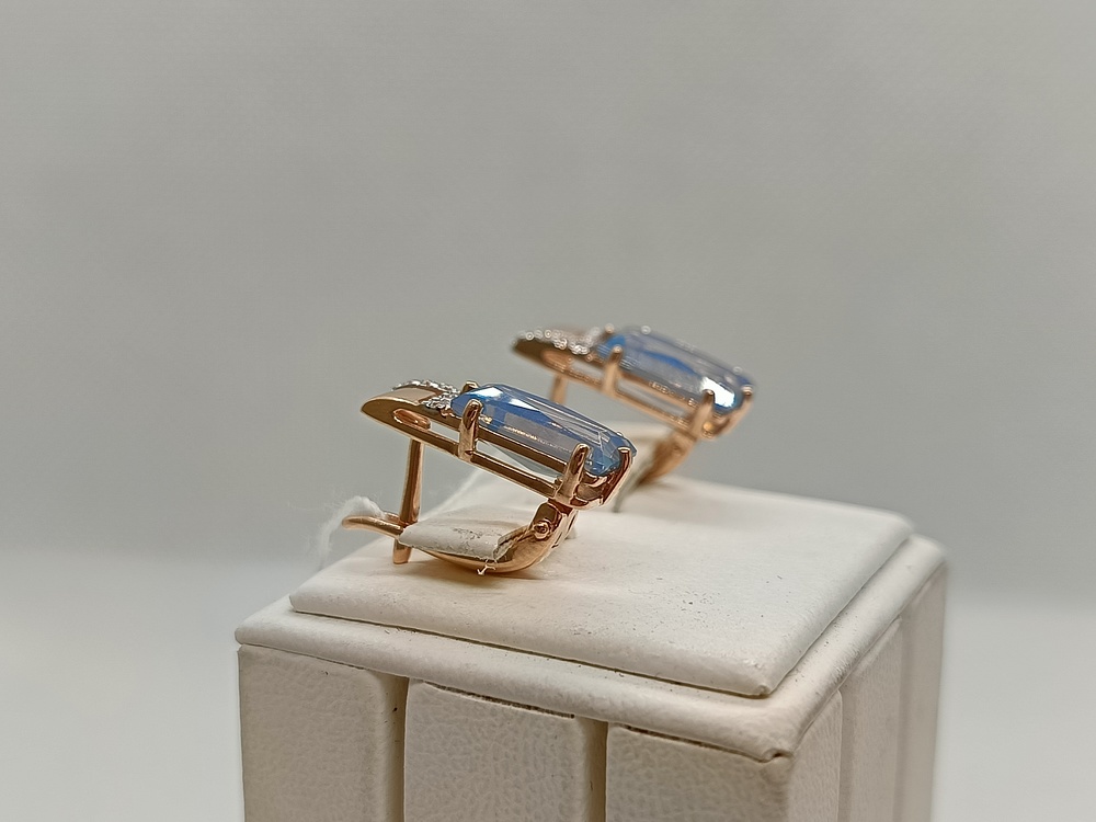 21803355 СЕРЬГИ С КАМНЯМИ (Au 585)