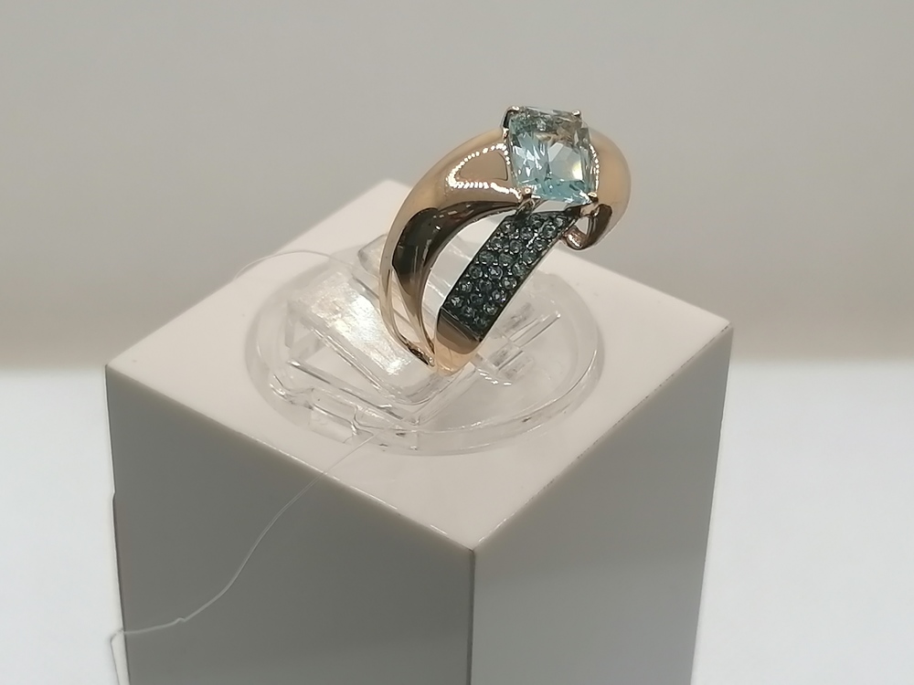 КОЛЬЦО АКВАМАРИН (Au 585)