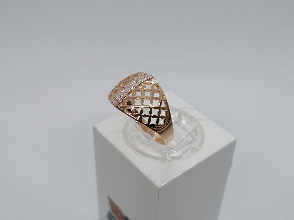 КОЛЬЦО С КАМНЯМИ (Au 585)