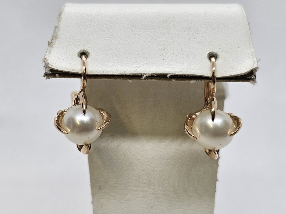 СКМ585 СЕРЬГИ С КАМНЕМ (Au 585)