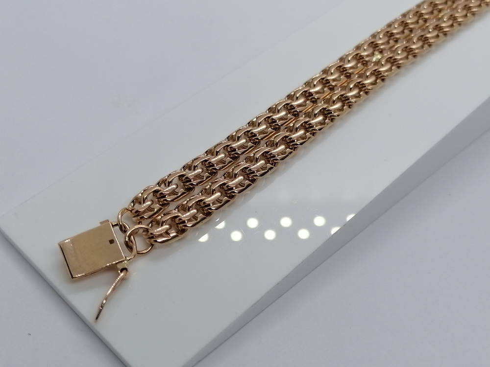 БЛБ585 БРАСЛЕТ ПОЛНОВЕСНЫЙ Бисмарк (Au 585)