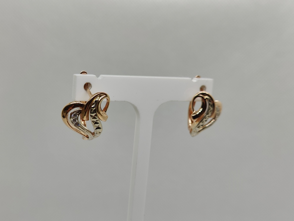 СКМИ585 СЕРЬГИ С КАМНЯМИ (Au 585)