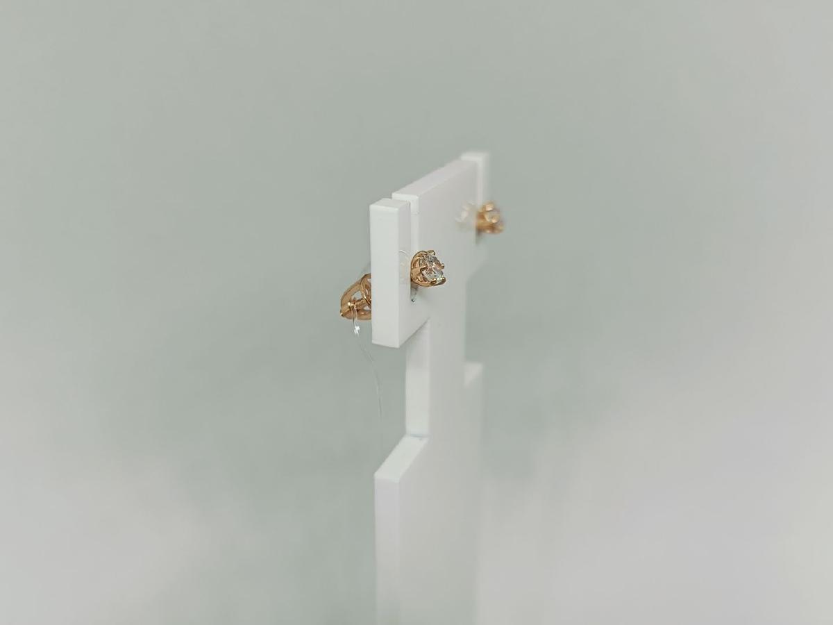 СЕРЬГИ ПУСЕТЫ с камнем (Au 585)