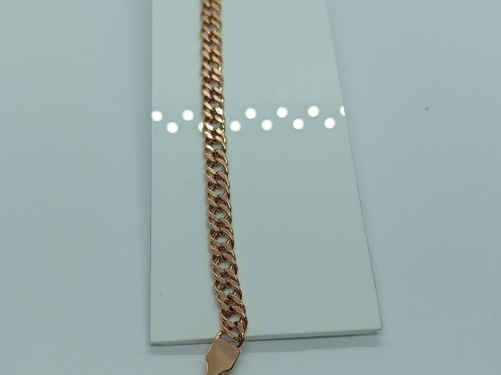 БРАСЛЕТ ПУСТОТЕЛЫЙ Ромб двойной Au 585