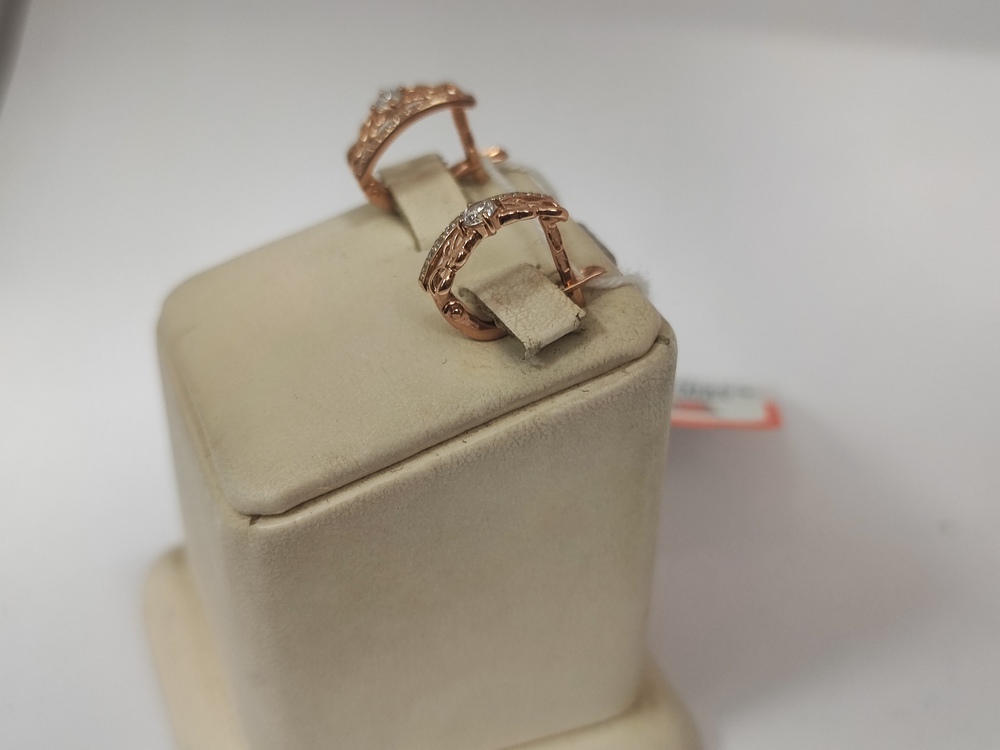 СКМИ585 СЕРЬГИ С КАМНЯМИ (Au 585)