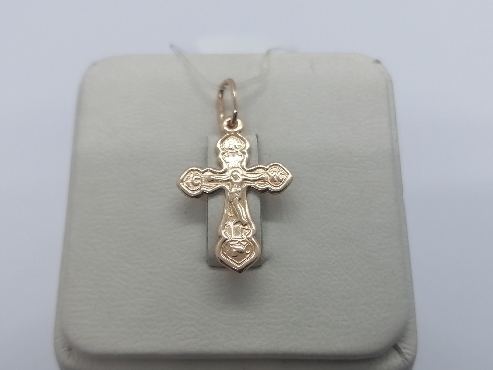 20-0106 ПОДВЕСКА КРЕСТ без камня (Au 585)