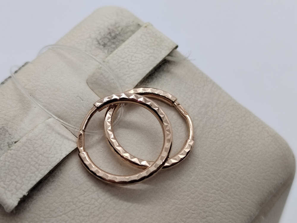 СЕРЬГИ КОНГО Рифленые (Au 585)