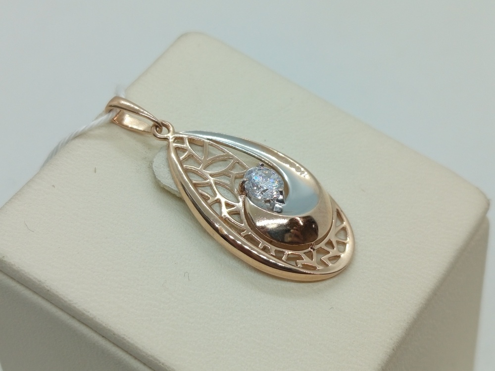 ПОДКМ585 ПОДВЕСКА С КАМНЕМ (Au 585)