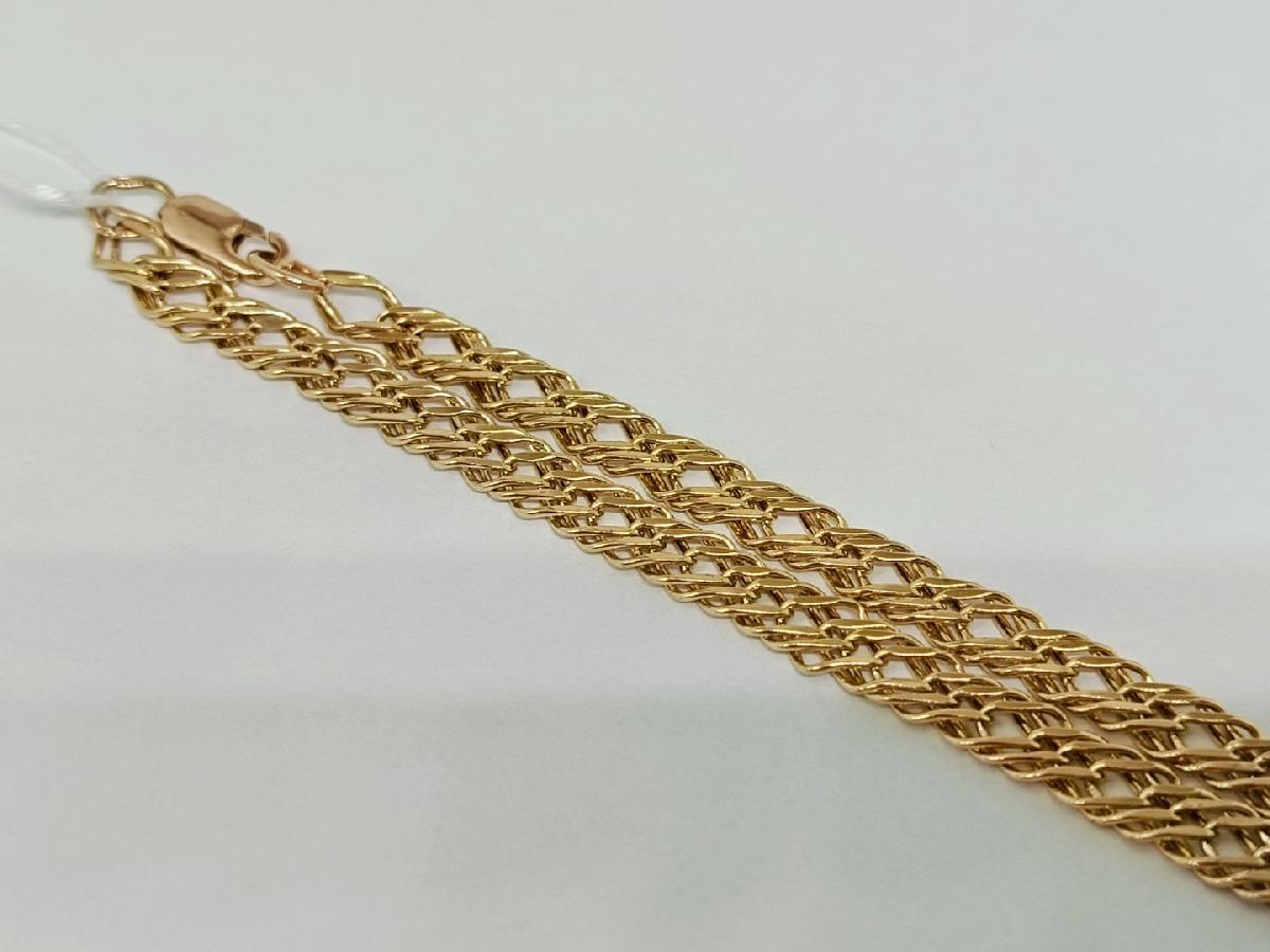 ЦЕПЬ ПУСТОТЕЛАЯ Ромб тройной (Au 585)