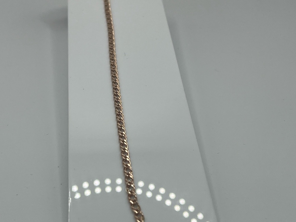 БРАСЛЕТ ПУСТОТЕЛЫЙ Ромб двойной Au 585