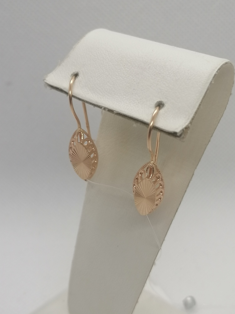 СЕРЬГИ ПЕТЕЛЬКА без камня (Au 585)