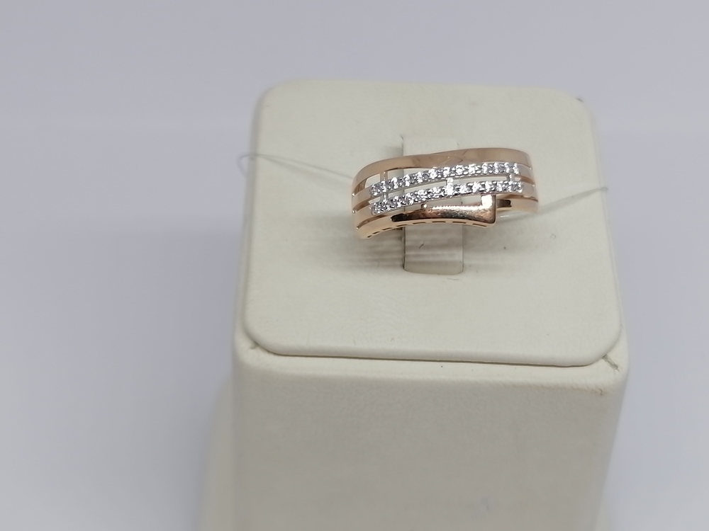 КОЛЬЦО С КАМНЯМИ (Au 585)