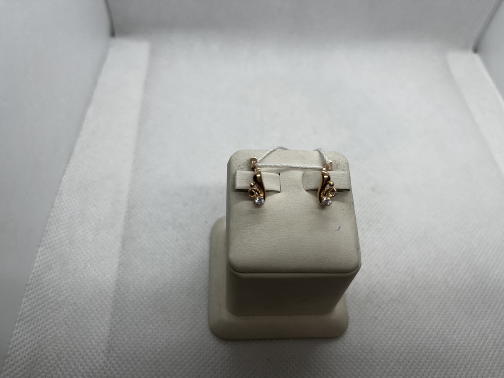 СЕРЬГИ С КАМНЕМ (Au 585)