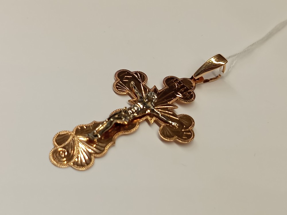 ПОДВЕСКА КРЕСТ БЕЗ КАМНЯ (Au 585)