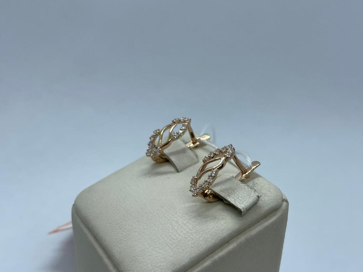 СКМИ585 СЕРЬГИ С КАМНЯМИ (Au 585)