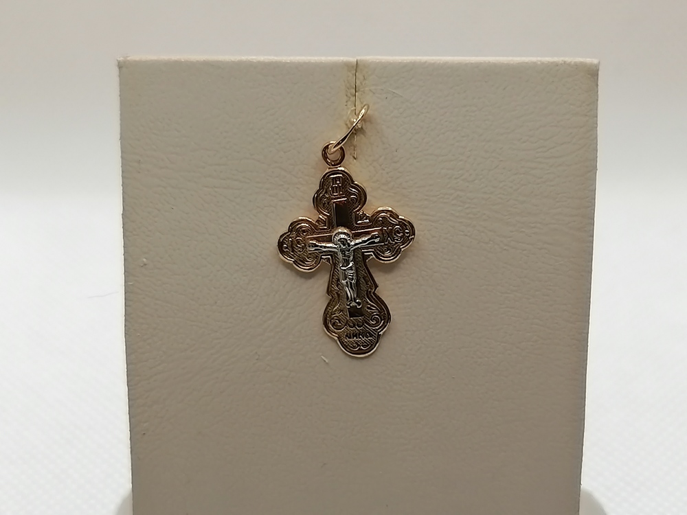 ПОДВЕСКА КРЕСТ без камня (Au 585)