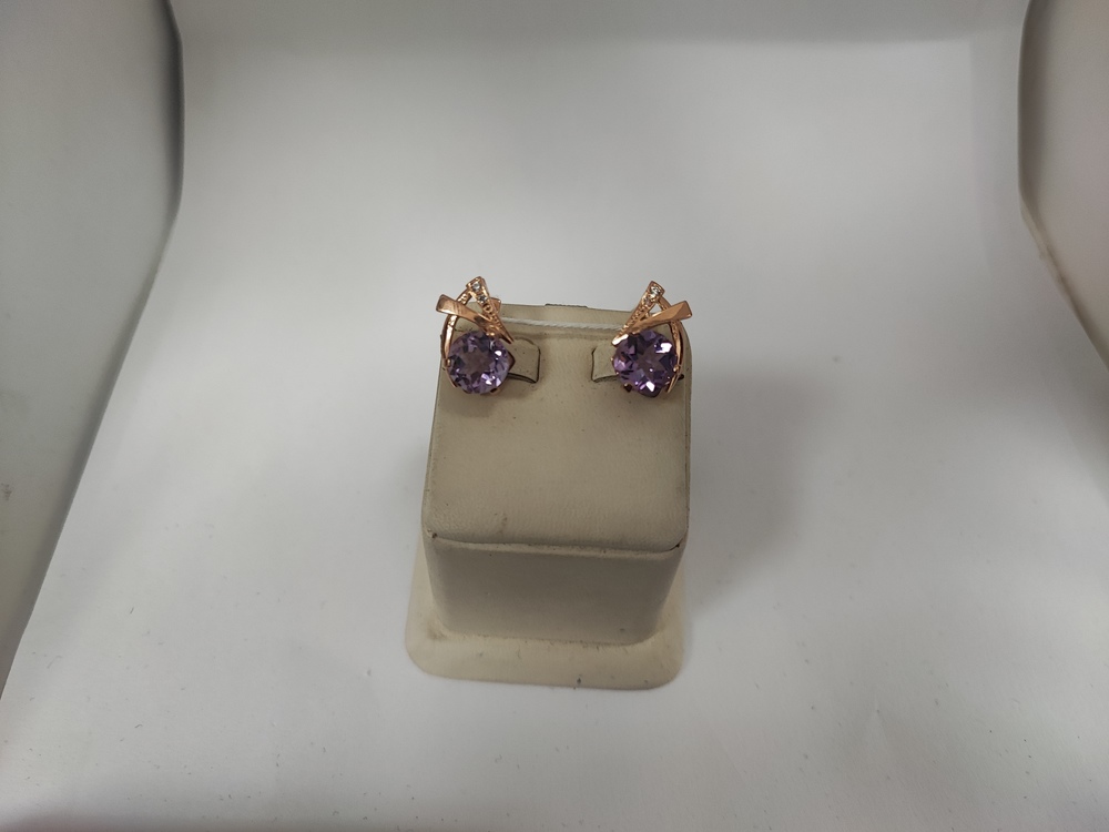 СКМИ585 СЕРЬГИ С КАМНЯМИ (Au 585)