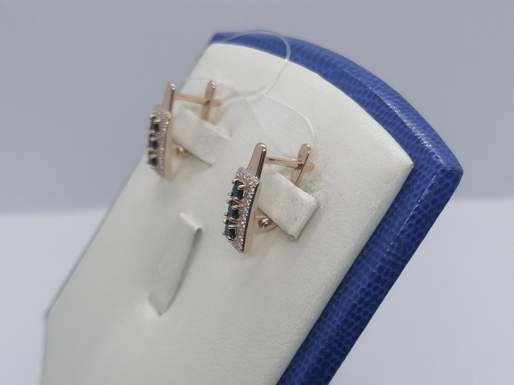 СЕРЬГИ С КАМНЯМИ (Au 585)