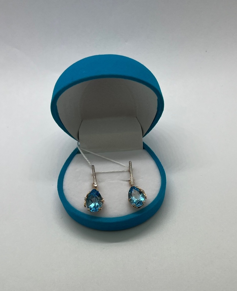 СКМИ585 СЕРЬГИ С КАМНЯМИ (Au 585)