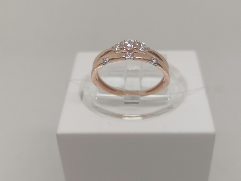 КОЛЬЦО С КАМНЯМИ (Au 585)