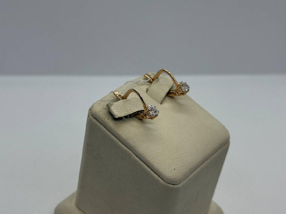 СЕРЬГИ С КАМНЕМ (Au 585)