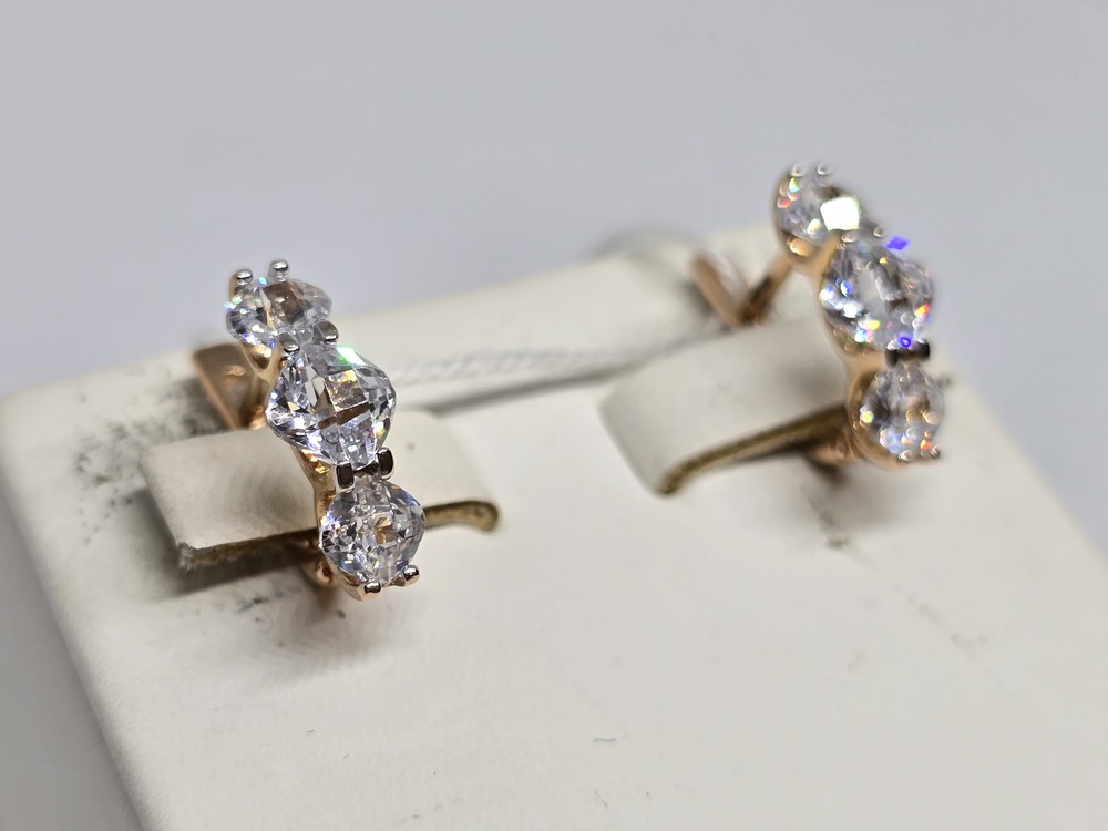 СКМИ585 СЕРЬГИ С КАМНЯМИ (Au 585)