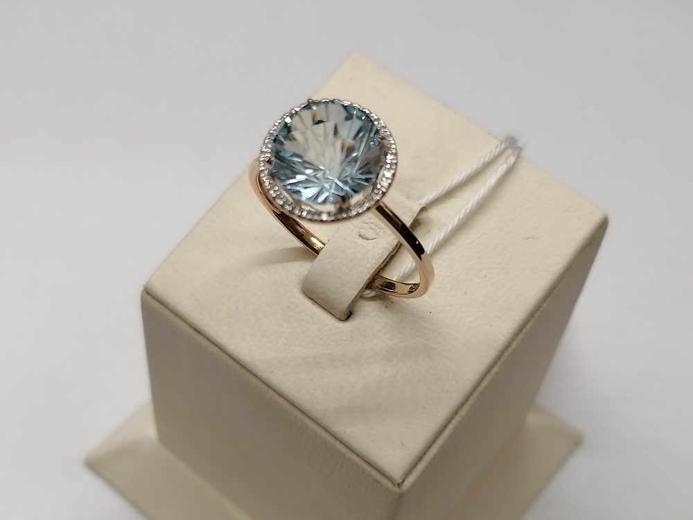 КОЛЬЦО С КАМНЯМИ (Au 585)