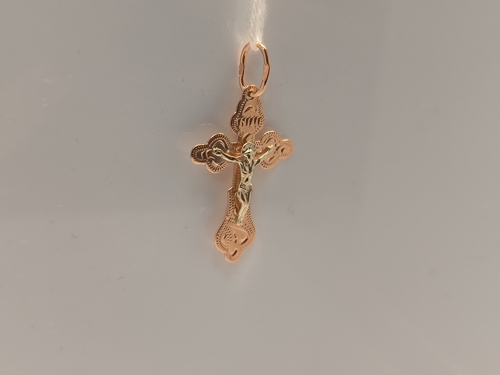 ПОДВЕСКА КРЕСТ БЕЗ КАМНЯ (Au 585)