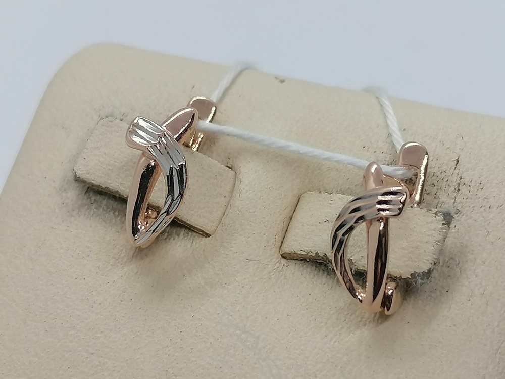 СБКМ585 СЕРЬГИ БЕЗ КАМНЯ (Au 585)