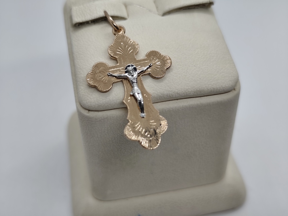 ПОДВЕСКА КРЕСТ без камня (Au 585)