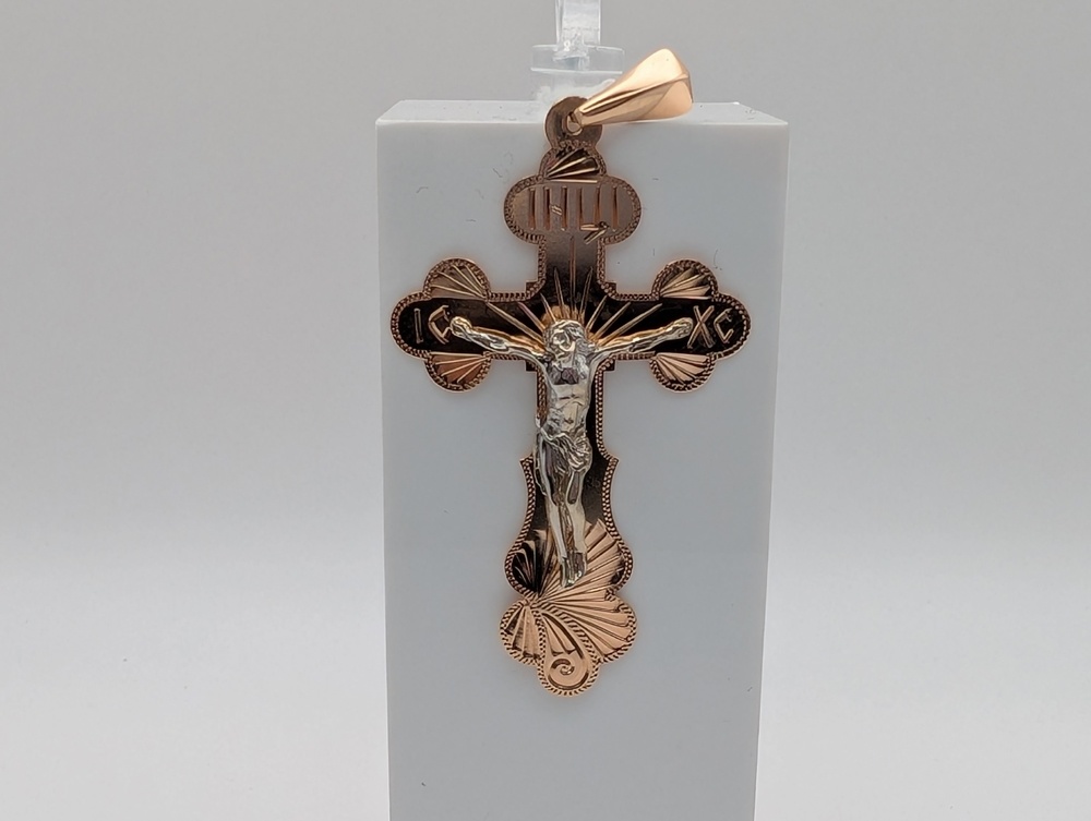 ПОДВЕСКА КРЕСТ БЕЗ КАМНЯ (Au 585)