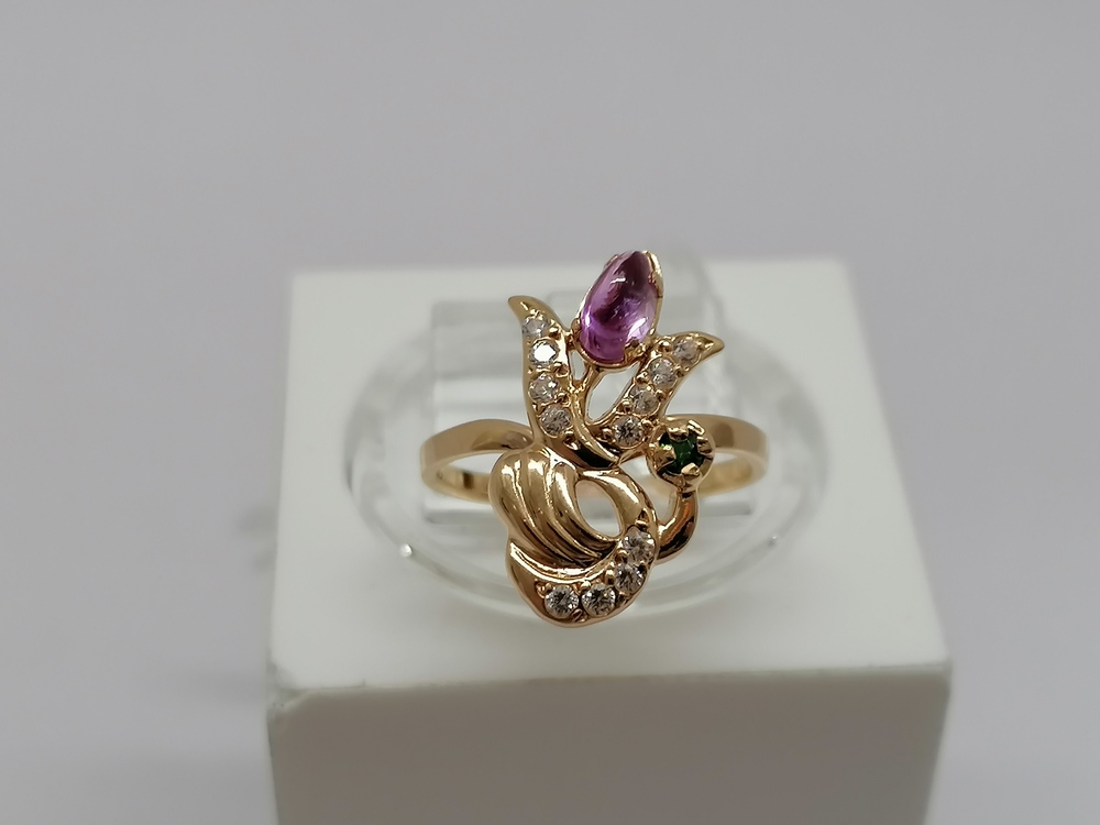 КОЛКМИ585 КОЛЬЦО С КАМНЯМИ (Au 585)