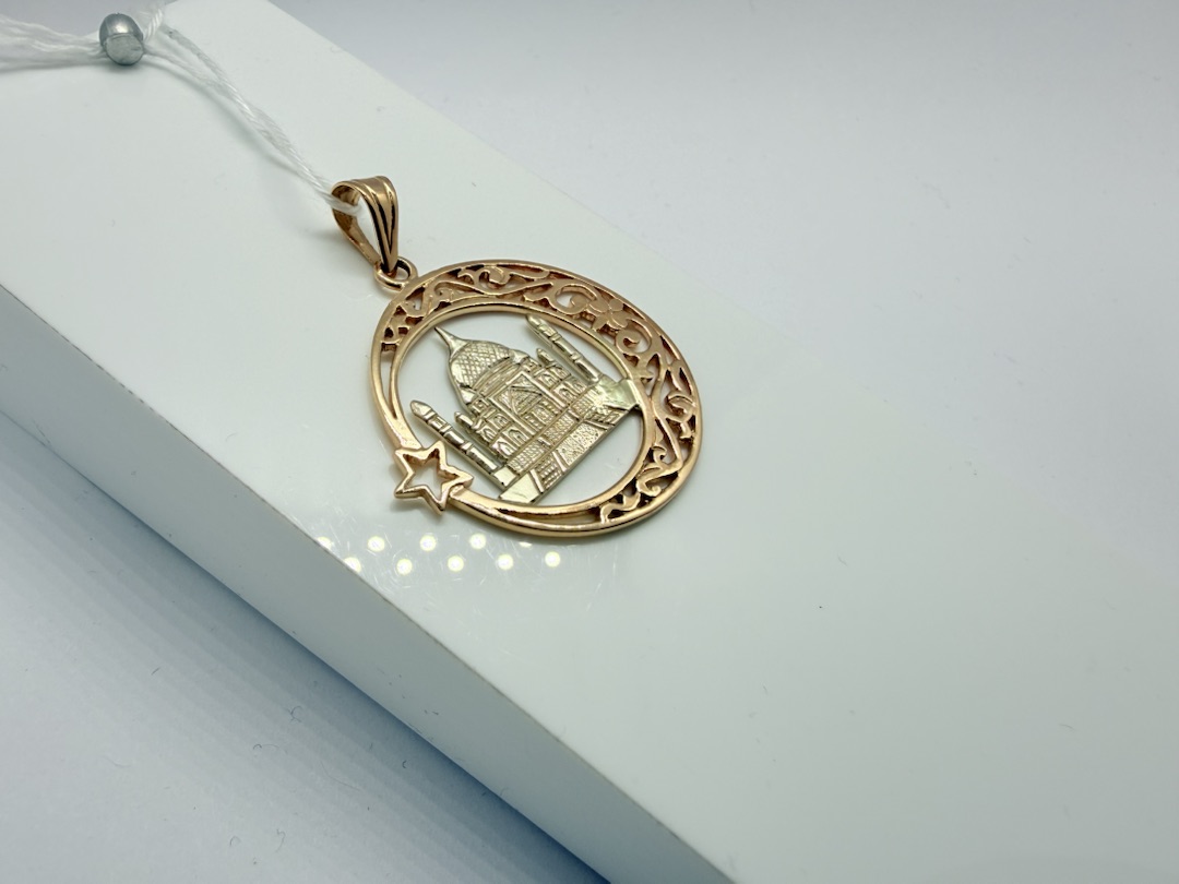 ПОДВЕСКА МЕЧЕТЬ БЕЗ КАМНЯ (Au 585)