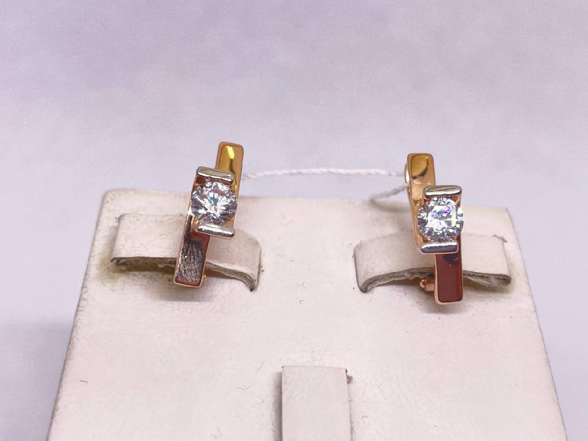 СЕРЬГИ С КАМНЕМ (Au 585)