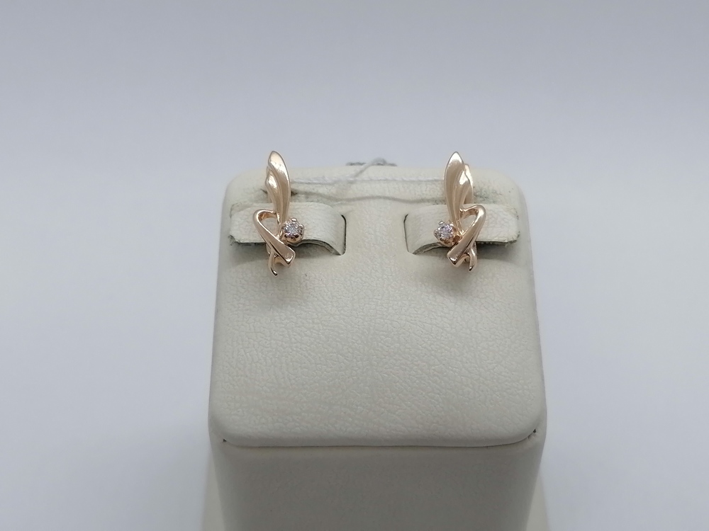 СЕРЬГИ С КАМНЕМ (Au 585)