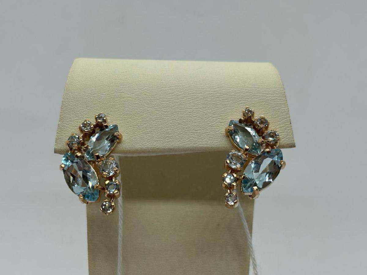 СЕРЬГИ С КАМНЯМИ (Au 585)