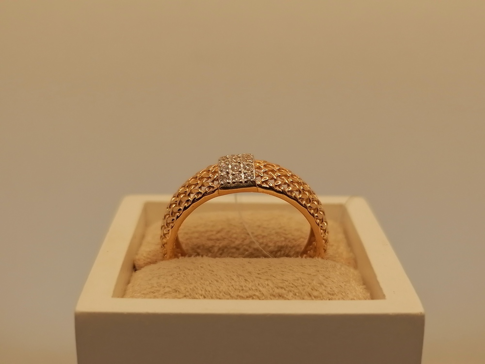 КОЛЬЦО С КАМНЯМИ (Au 585)