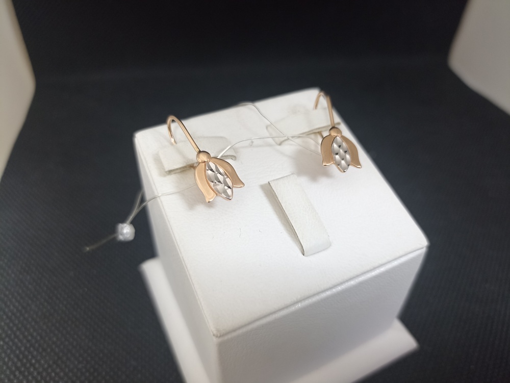 СЕРЬГИ ПЕТЕЛЬКА без камня (Au 585)