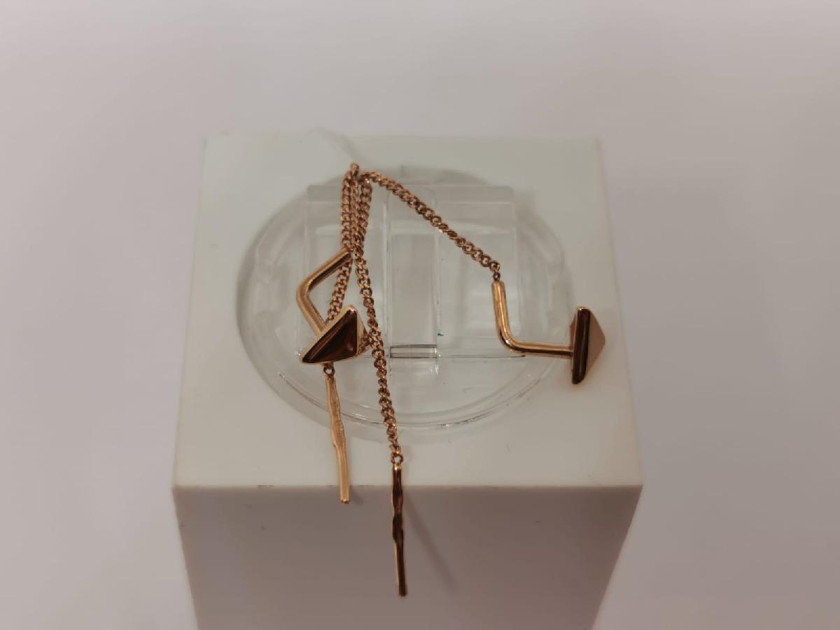 007042-1000 СЕРЬГИ ПРОДЕВКИ без камня (Au 585)