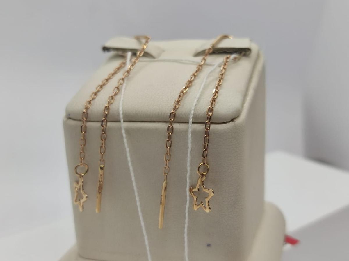 СЕРЬГИ ПРОДЕВКИ без камня (Au 585)