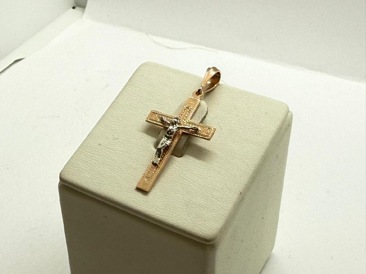 ПОДВЕСКА КРЕСТ без камня (Au 585)