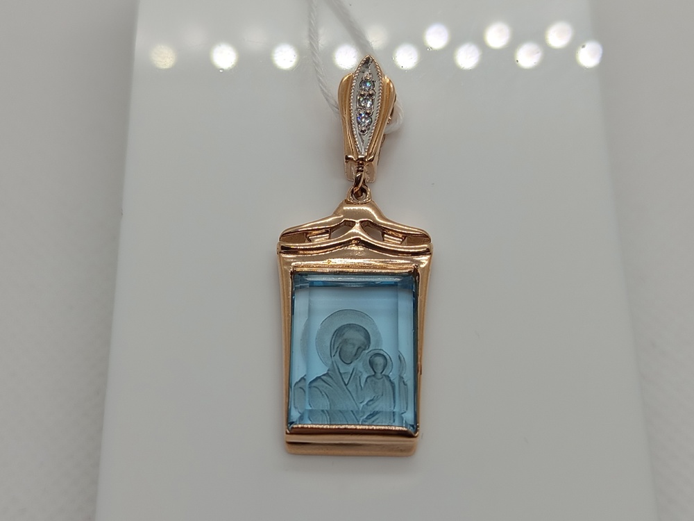 ПОДВЕСКА ИКОНА С КАМНЯМИ (Au 585)
