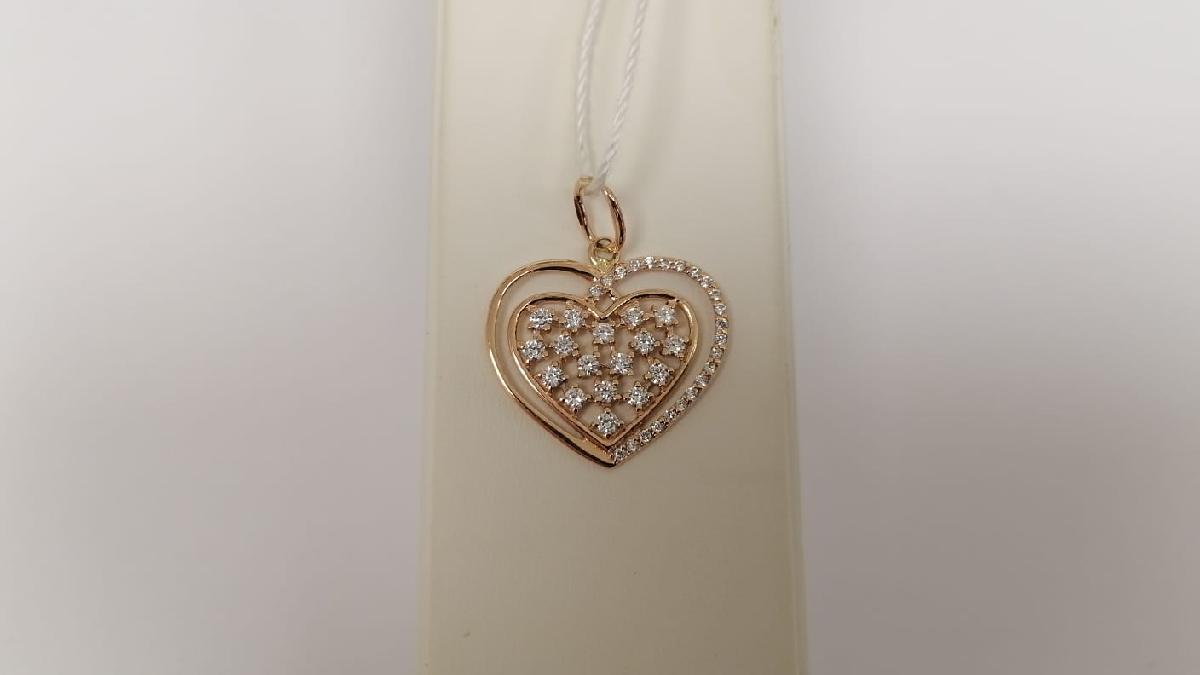 ПОДКМИ585 ПОДВЕСКА С КАМНЯМИ (Au 585)