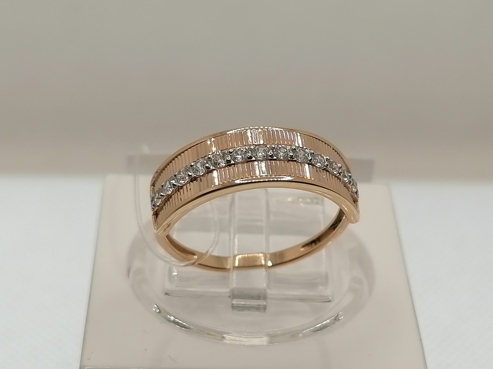 КОЛЬЦО С КАМНЯМИ (Au 585)